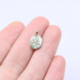 20pcs Mini Polished Rose Flower Charms Pendant DIY Jewelry