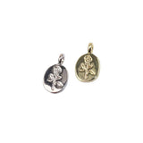 20pcs Mini Polished Rose Flower Charms Pendant DIY Jewelry