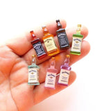 10pcs Mini Alcohol Bottle Charms for Jewelry Making