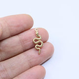 5pcs Stainless Steel Snake Charms Pendant 20*7mm DIY Jewelry Handcraft