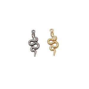 5pcs Stainless Steel Snake Charms Pendant 20*7mm DIY Jewelry Handcraft