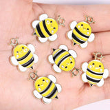20Pcs KC Zirconia Bee Pendant DIY Jewelry Making Supplies