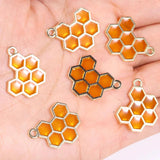 20Pcs KC Zirconia Bee Pendant DIY Jewelry Making Supplies
