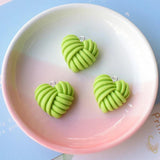 10pcs Sweet Hearts Striped Resin Charms for Jewelry Making
