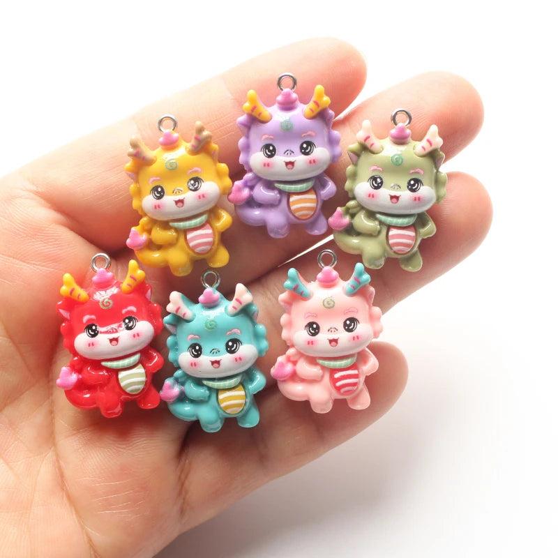 10pcs Chinese Lucky Dragon Charms DIY Jewelry Making Craft