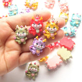 10pcs Chinese Lucky Dragon Charms DIY Jewelry Making Craft