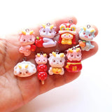 10pcs Chinese Lucky Dragon Charms DIY Jewelry Making Craft
