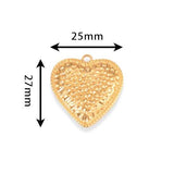 5pcs Stainless Steel Heart Love Charms Pendant DIY Necklace Bracelet