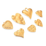 5pcs Stainless Steel Heart Love Charms Pendant DIY Necklace Bracelet