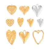 5pcs Stainless Steel Heart Love Charms Pendant DIY Necklace Bracelet
