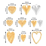 5pcs Stainless Steel Heart Love Charms Pendant DIY Necklace Bracelet