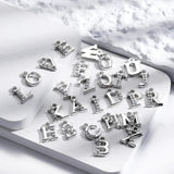 26pcs Alloy Cubic Rhinestone 26 Letter Charms for Jewelry