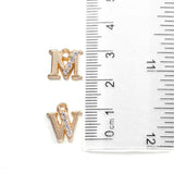 26pcs Alloy Cubic Rhinestone 26 Letter Charms for Jewelry
