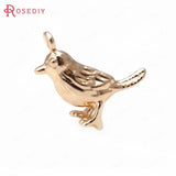 6PCS High Champagne Birds Charms Pendants DIY Jewelry Accessories