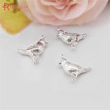 6PCS High Champagne Birds Charms Pendants DIY Jewelry Accessories