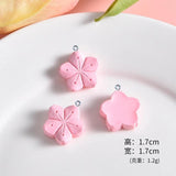 10Pcs Mixed Flower Resin Charms Pendants DIY Jewelry Making