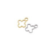 10pcs 12mm Stainless Steel Flower Charms Pendant DIY Jewelry Unfading