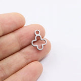 10pcs 12mm Stainless Steel Flower Charms Pendant DIY Jewelry Unfading