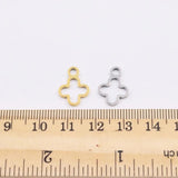 10pcs 12mm Stainless Steel Flower Charms Pendant DIY Jewelry Unfading