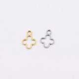 10pcs 12mm Stainless Steel Flower Charms Pendant DIY Jewelry Unfading