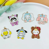10pcs Alloy Drip Charm Cartoon Anime Earring Charms DIY Keychain Bracelet