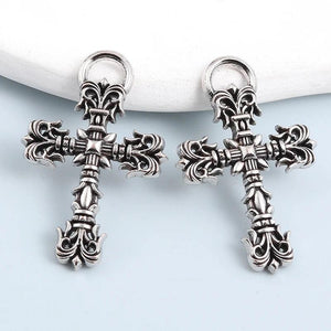 20pcs Cross Alloy Charms Christian Silver Pendants DIY Jewelry Findings