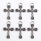 20pcs Cross Alloy Charms Christian Silver Pendants DIY Jewelry Findings