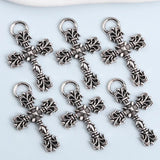 20pcs Cross Alloy Charms Christian Silver Pendants DIY Jewelry Findings