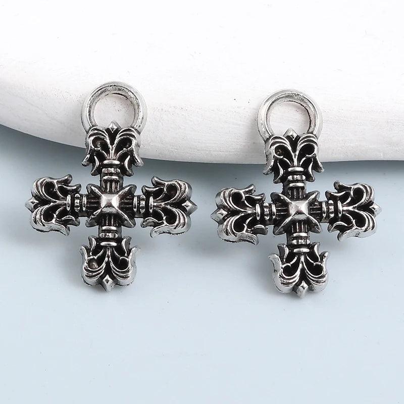 50pcs Little Cross Alloy Charms for DIY Jewelry Making
