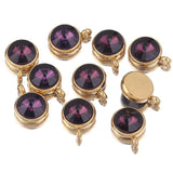 10pcs 10mm Stainless Steel Rhinestone Beads Charms for Necklace Bracelet DIY