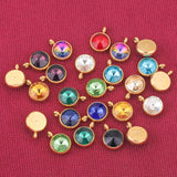 10pcs 10mm Stainless Steel Rhinestone Beads Charms for Necklace Bracelet DIY