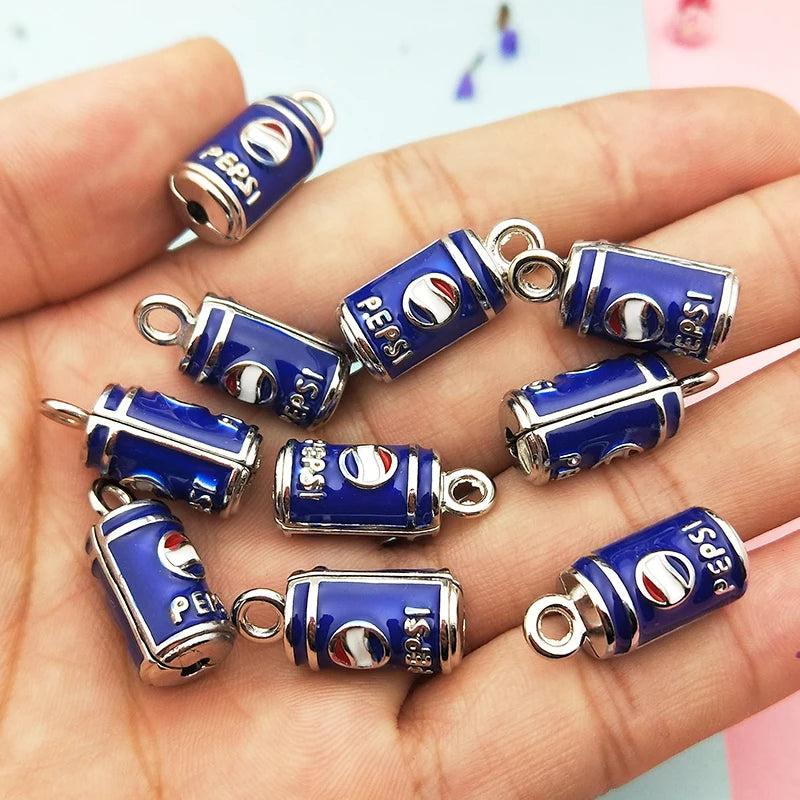 10pcs 3D Cola Drink Enamel Charms Metal Pendants DIY Jewelry Accessories
