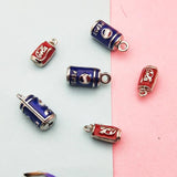 10pcs 3D Cola Drink Enamel Charms Metal Pendants DIY Jewelry Accessories