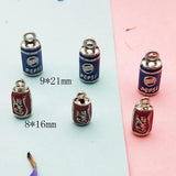 10pcs 3D Cola Drink Enamel Charms Metal Pendants DIY Jewelry Accessories