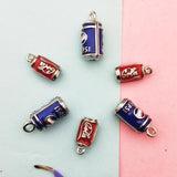 10pcs 3D Cola Drink Enamel Charms Metal Pendants DIY Jewelry Accessories