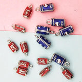 10pcs 3D Cola Drink Enamel Charms Metal Pendants DIY Jewelry Accessories