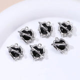 5pcs Enamel Charms Dark Y2K Style Pendants for DIY Jewelry Making