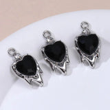 5pcs Enamel Charms Dark Y2K Style Pendants for DIY Jewelry Making