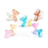 6pcs Gradient Balloon Dog Charms for DIY Jewelry Making