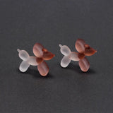 6pcs Gradient Balloon Dog Charms for DIY Jewelry Making