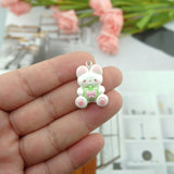 Bear Flower Charms for DIY Jewelry Making - Earring Bracelet Pendant Findings
