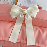 Beige Bow Ribbon Hairpin for Women Girls - Summer Hair Accessories