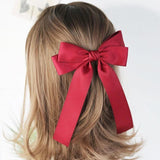 Beige Bow Ribbon Hairpin for Women Girls - Summer Hair Accessories