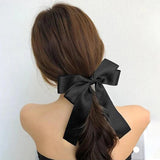 Beige Bow Ribbon Hairpin for Women Girls - Summer Hair Accessories