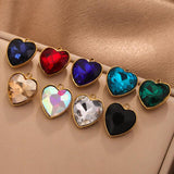 5pcs Stainless Steel LOVE Glass Crystal Charms DIY Jewelry Making