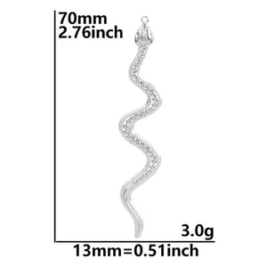 5pcs Steel Elephant Serpent Snake Charm Heart Pendant Stainless Steel Charms