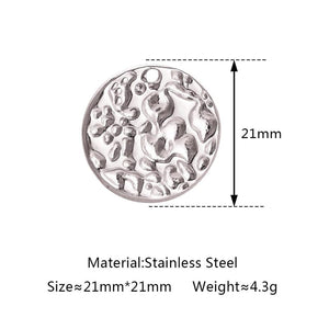 3pcs Stainless Steel Heart Charms For DIY Jewelry Making
