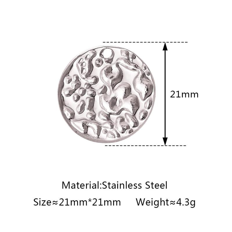 3pcs Stainless Steel Heart Charms For DIY Jewelry Making