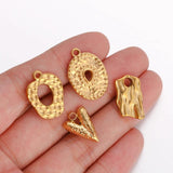 3pcs Stainless Steel Heart Charms For DIY Jewelry Making