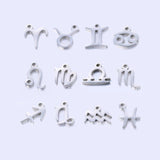 12pcs Stainless Steel Zodiac Charms Constellations For DIY Bracelet
